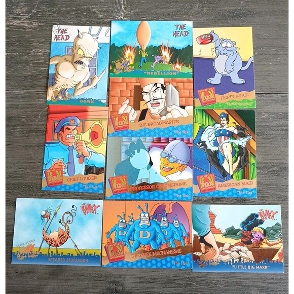 Eek! The Tick Maxx The Head Fleer Vintage Trading Cards Lot Of 10 - Picture 1 of 8